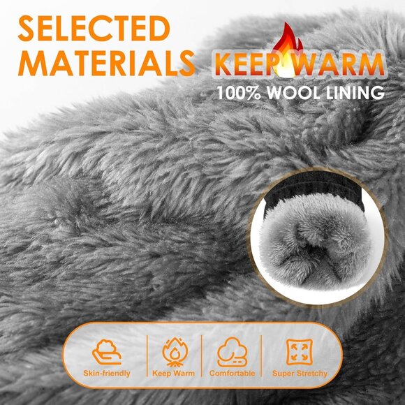 Warm and Stylish Fleece-Lined Women’s Touchscreen Gloves for Winter Activities - Picture 4 of 7